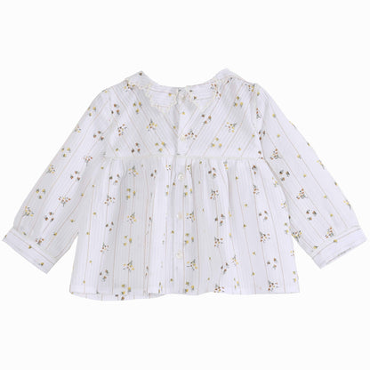 Blouse imprimée écru