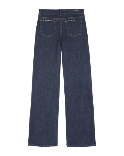 Pantalon denim brut flare