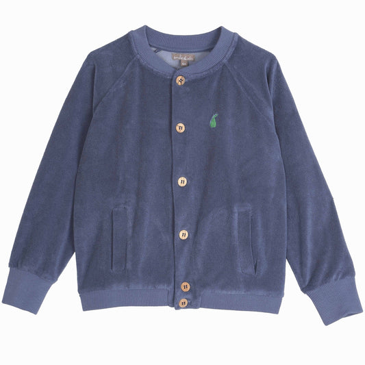 Veste éponge indigo