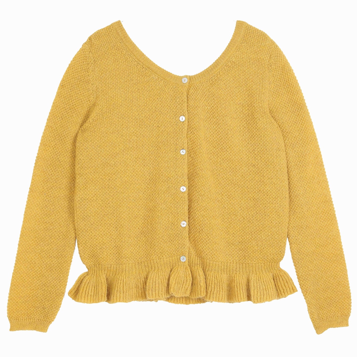Cardigan alpaga maïs