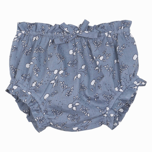 Bloomer crépon imprimé bleu