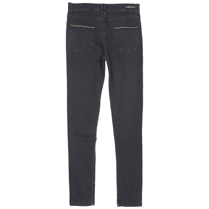 Pantalon slim denim stretch gris foncé