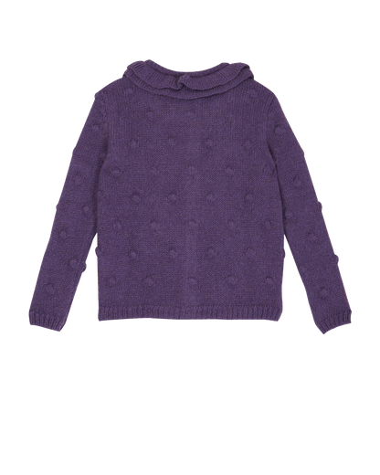 Cardigan femme laine d'alpaga violet