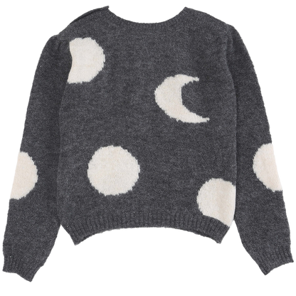Pullover lune intarsia gris