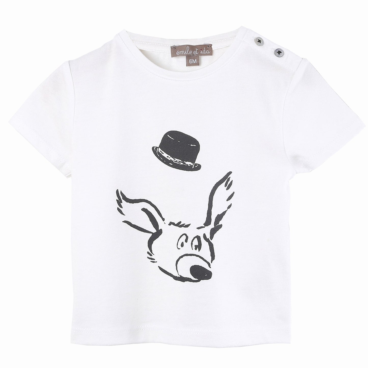 T-shirt écru visage
