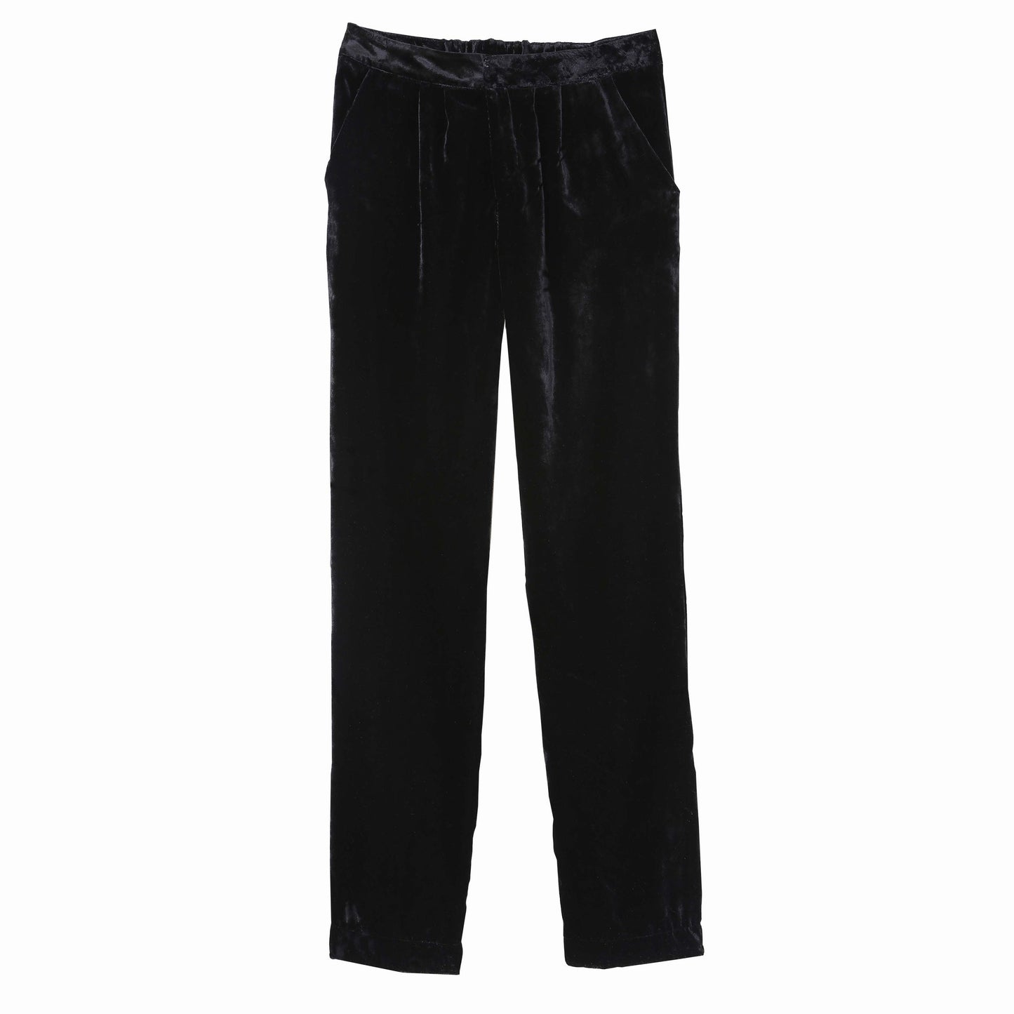 Pantalon en velours irisé noir