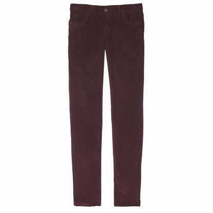 Pantalon velours slim aubergine
