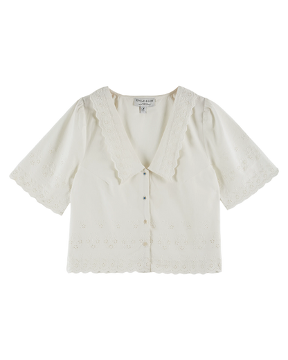 Blouse broderie anglaise blanc