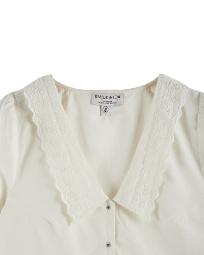 Blouse broderie anglaise blanc