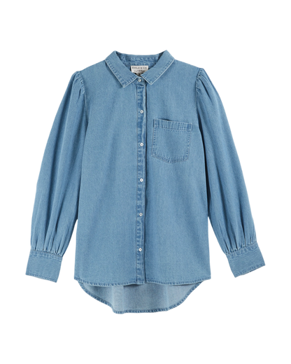 Chemise ample denim clair
