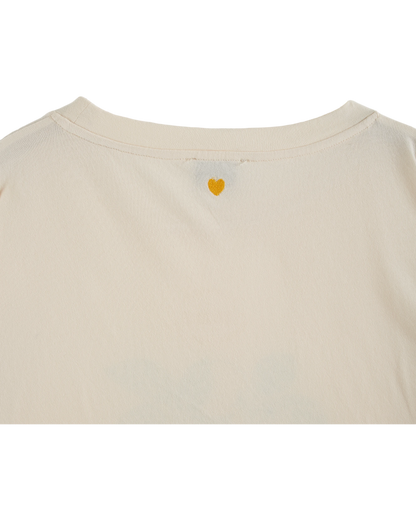 T-shirt imprimé fruit coton bio crème