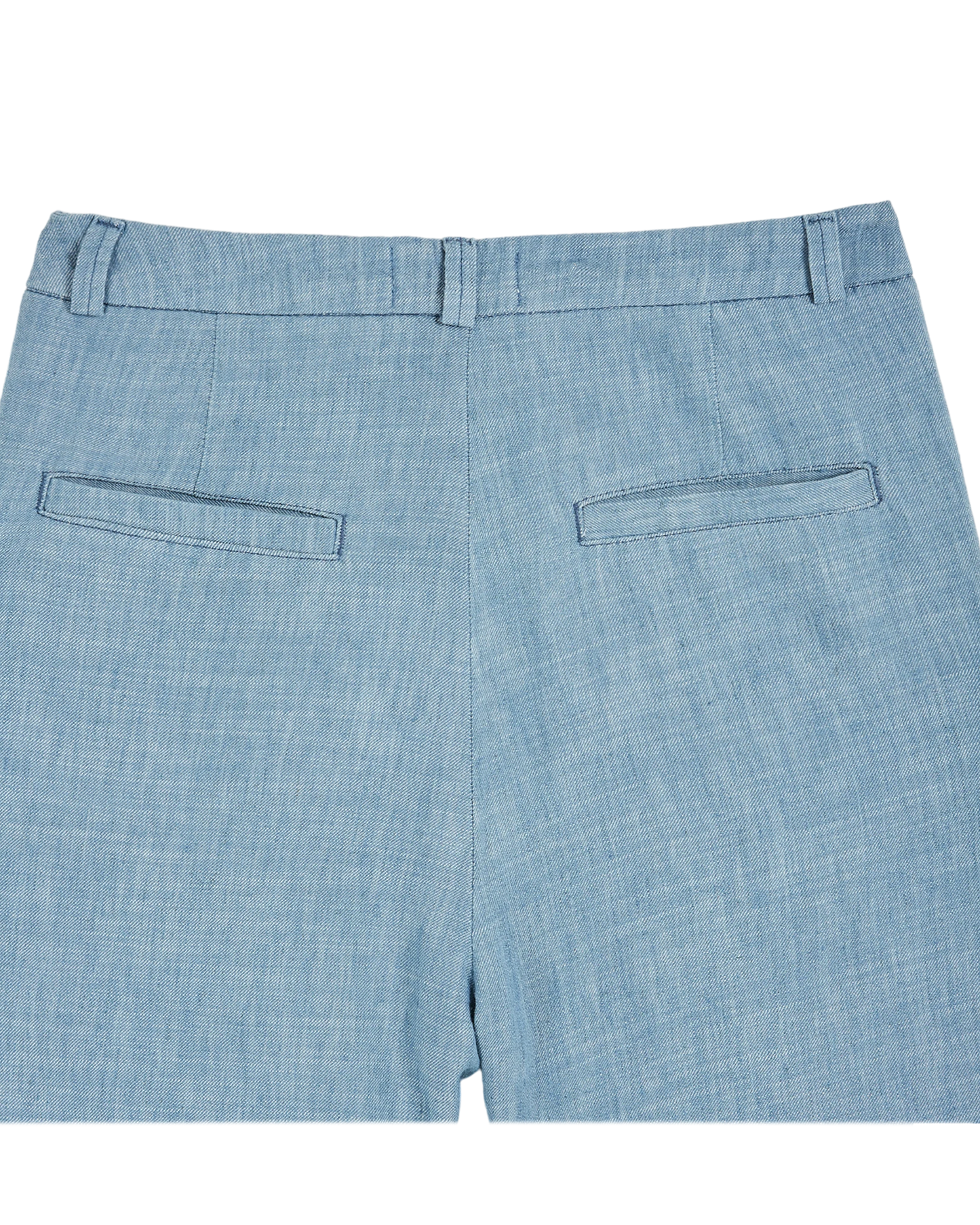 Pantalon palazzo coton lin bleu clair