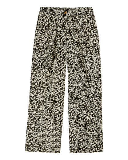 Pantalon palazzo léopard noir et blanc