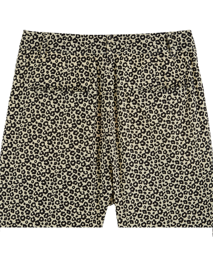 Pantalon palazzo léopard noir et blanc