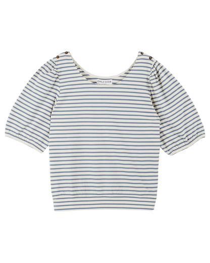 T-shirt rayures blanc et marine
