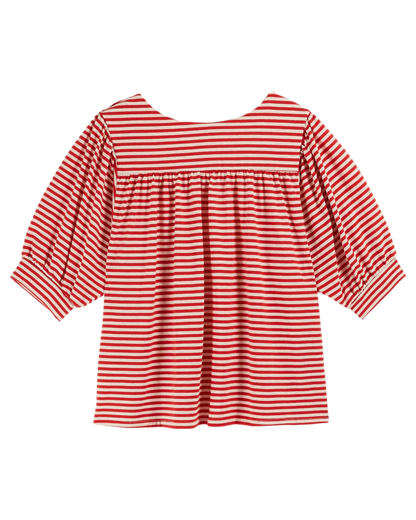 T-shirt rayures blanc et rouge