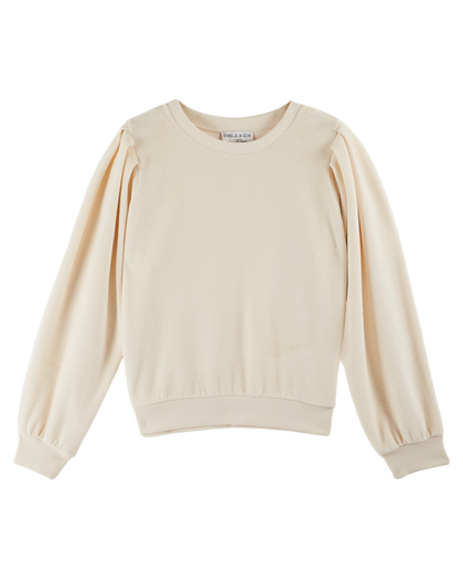 Sweat éponge écru