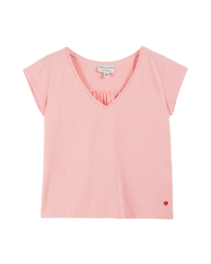 T-shirt coton et teinture bio rose