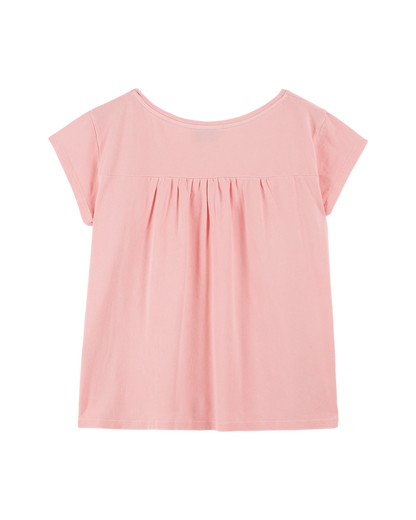 T-shirt coton et teinture bio rose