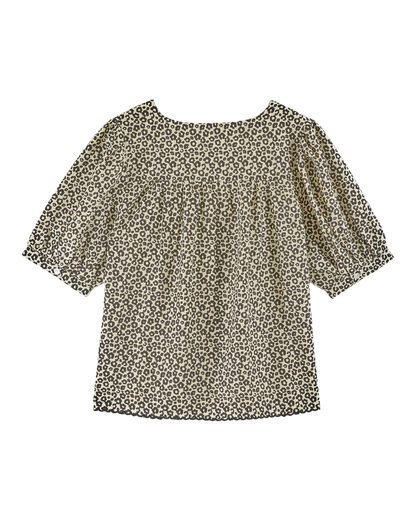 Blouse léopard noir et blanc