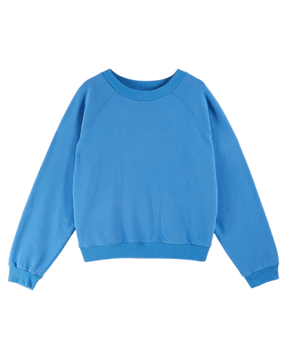 Sweat coton bio bleu lagon