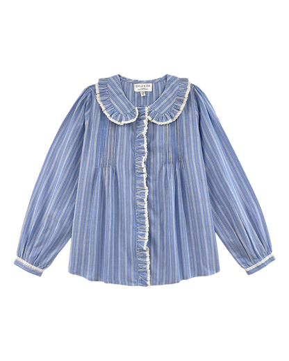 Blouse rayures bleu et blanc