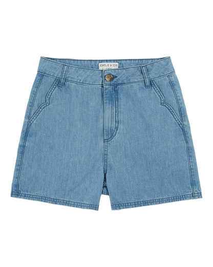 Short denim bleu clair