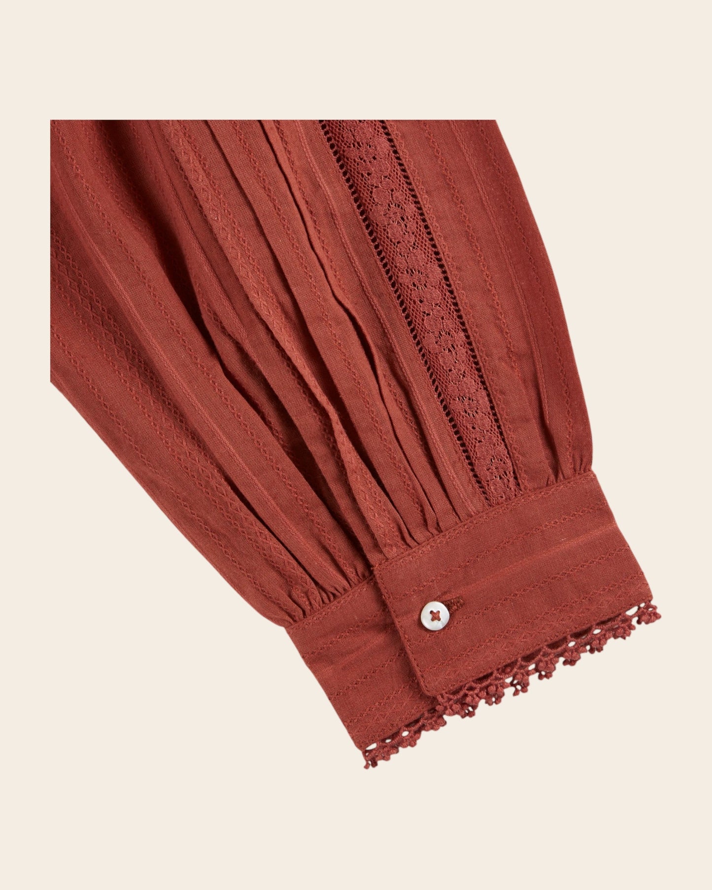 Blouse - Dentelle brique