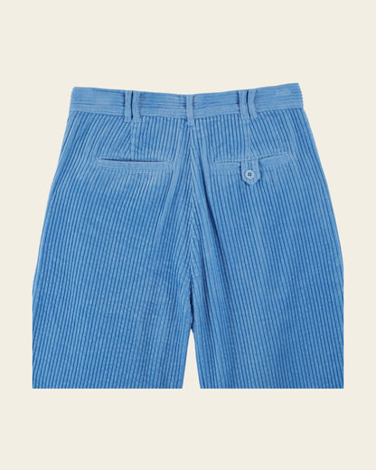 Pantalon 7/8 velours cotelé bleu