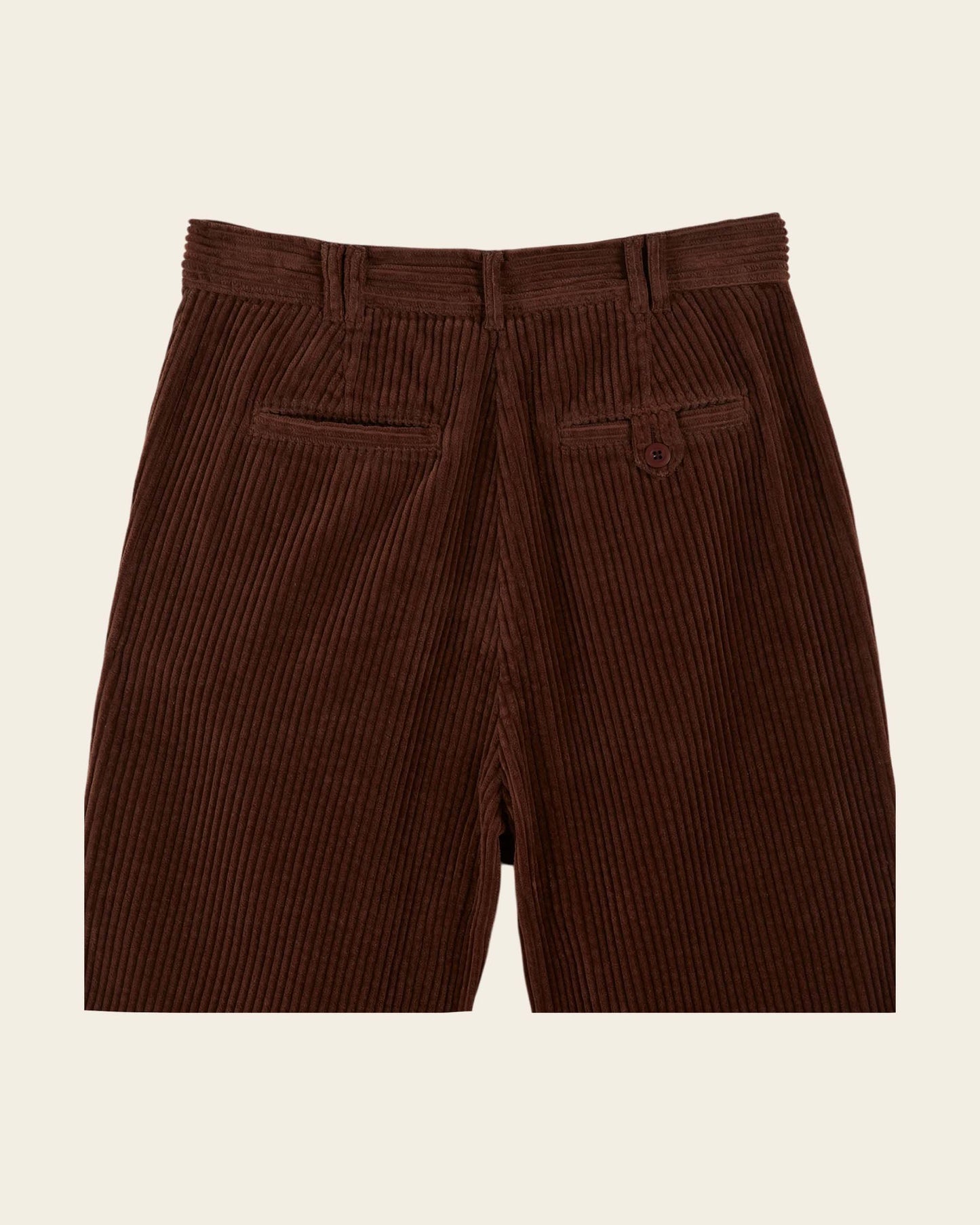 Pantalon - 7/8 velours cotelé marron