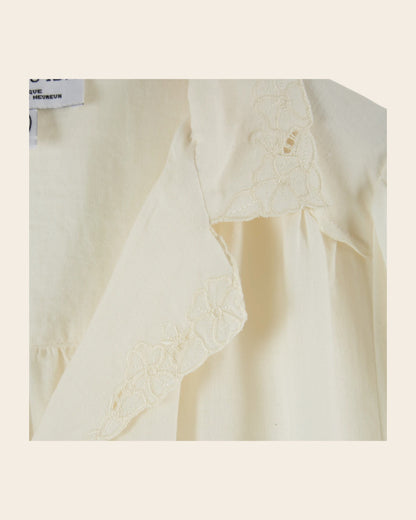 Blouse - Brodé en coton écru