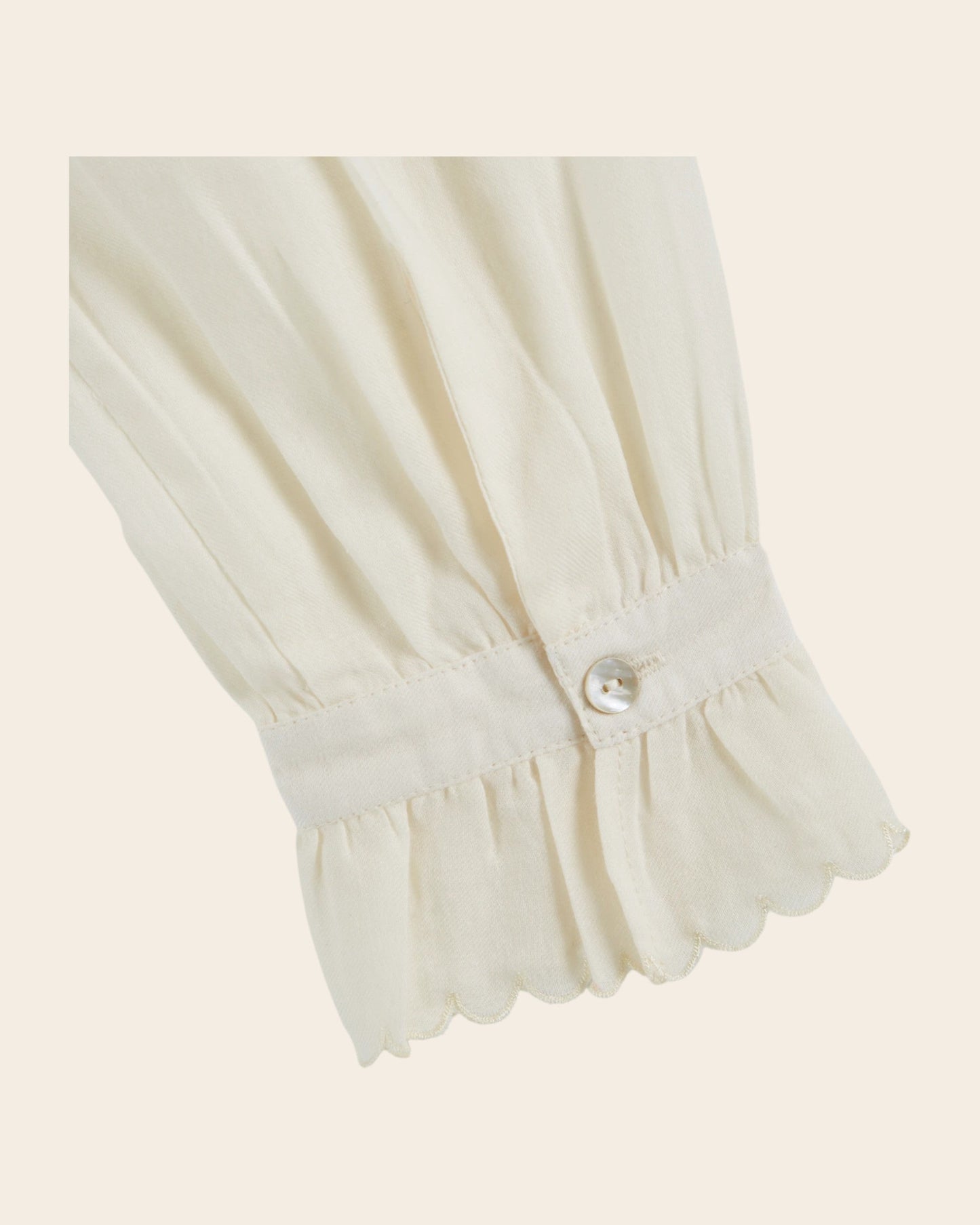 Blouse - Brodé en coton écru