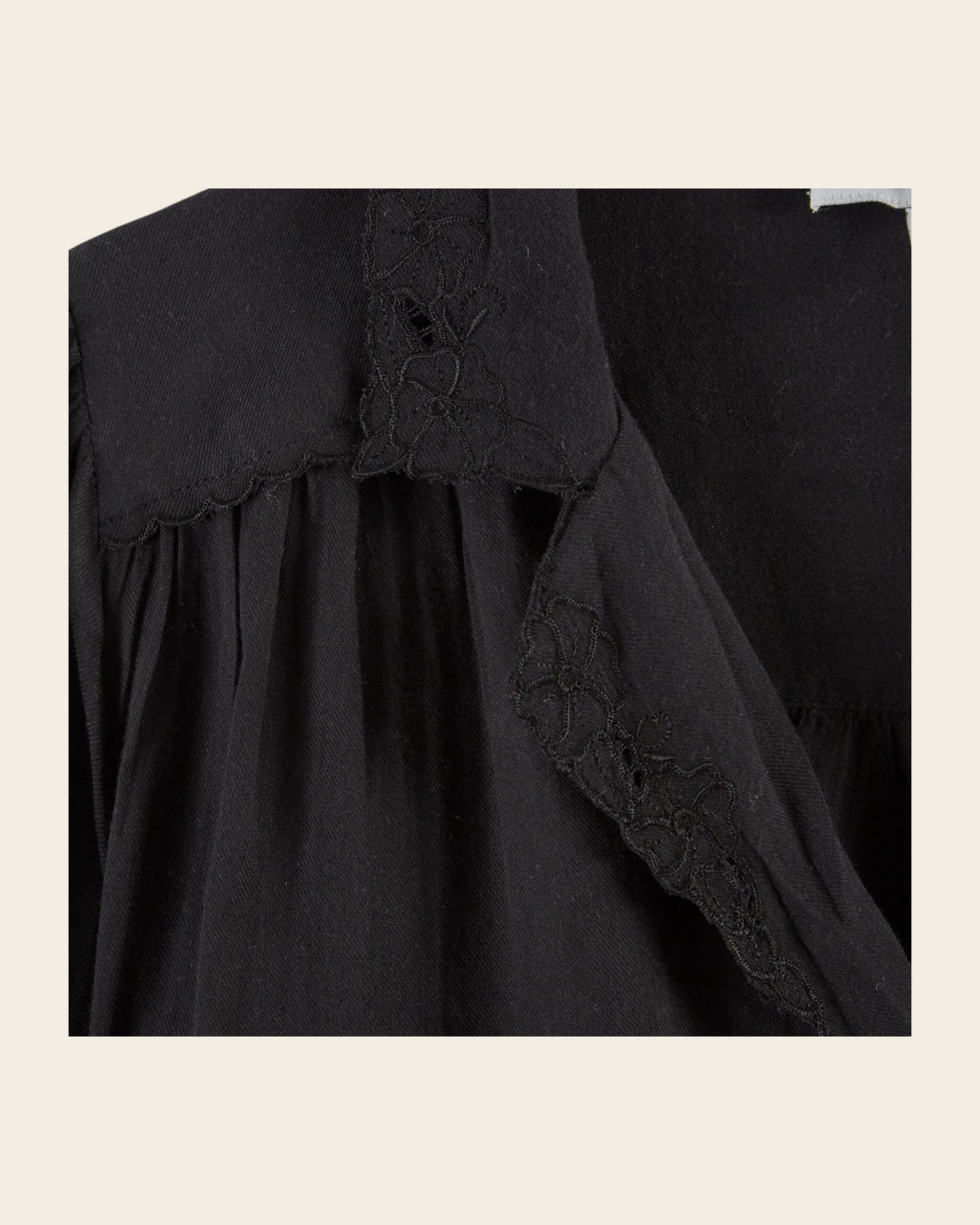 Blouse - Brodé en coton noir