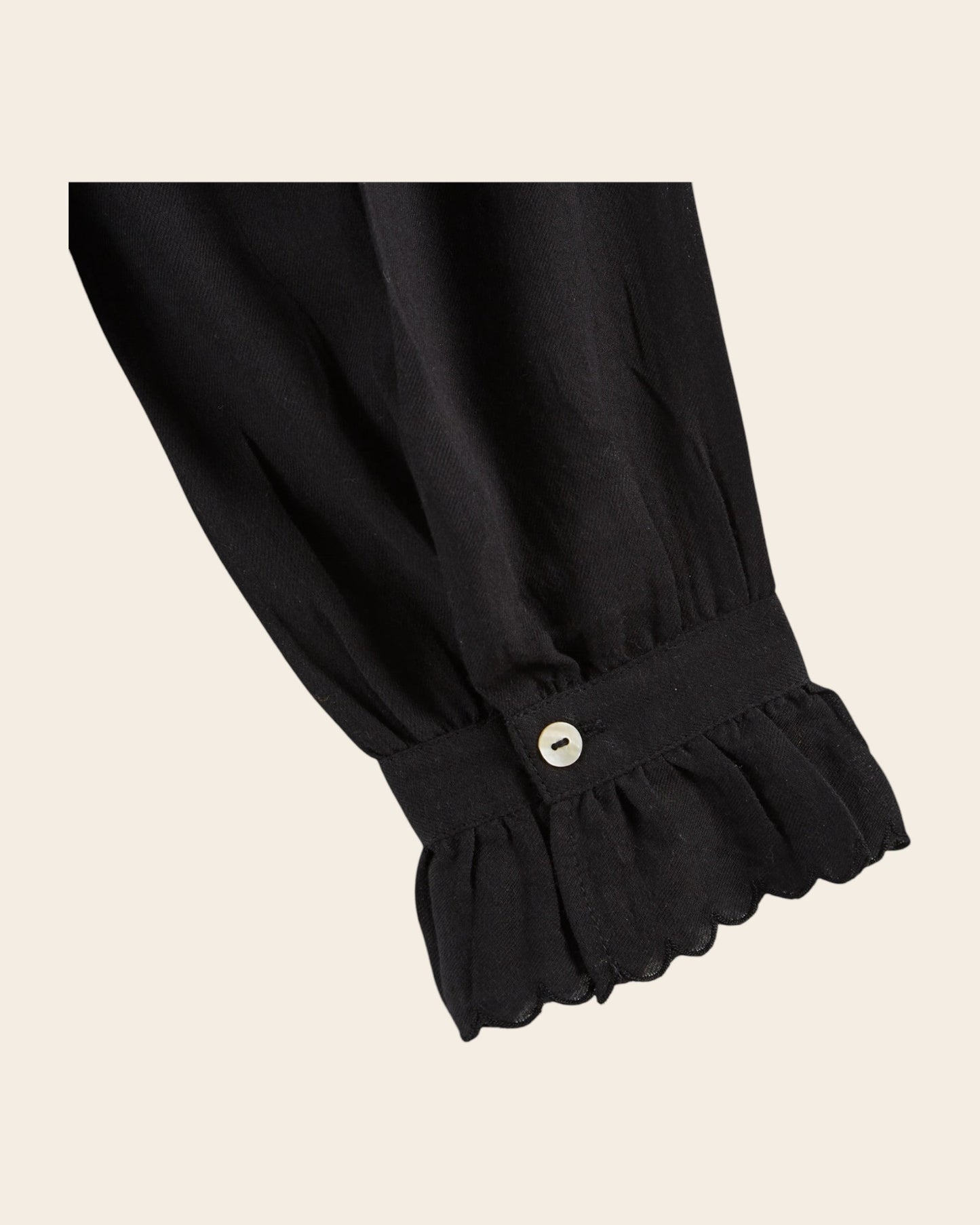 Blouse - Brodé en coton noir