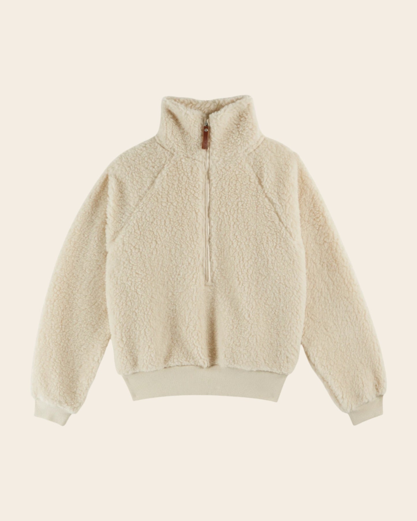 Sweat zippé - Sherpa écru