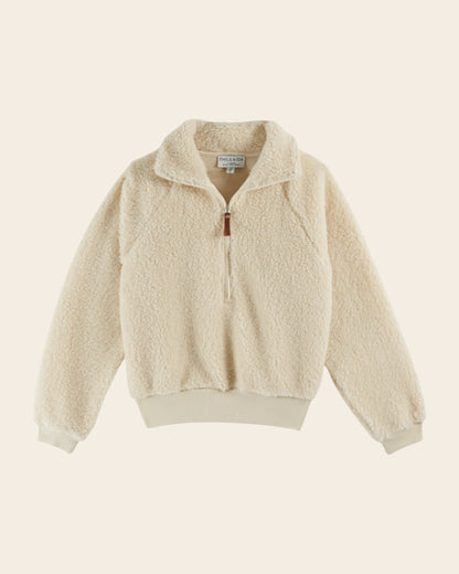 Sweat zippé - Sherpa écru