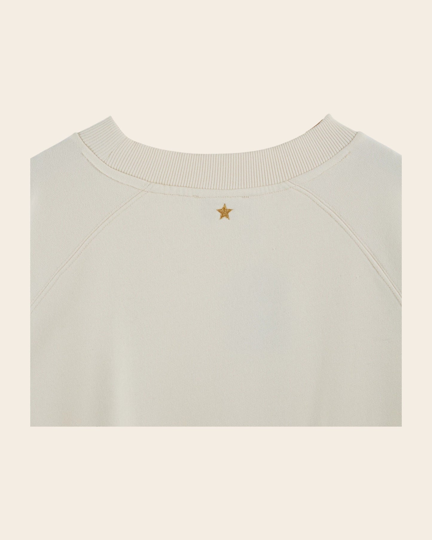 Sweat - Logo coton bio écru