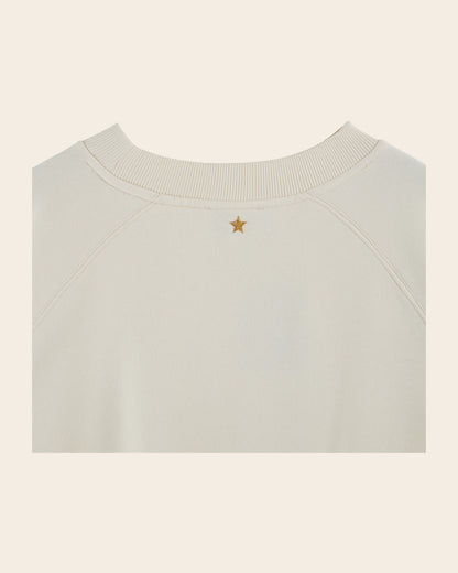 Sweat - Logo coton bio écru