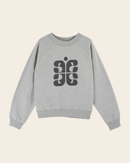 Sweat - Logo coton bio gris
