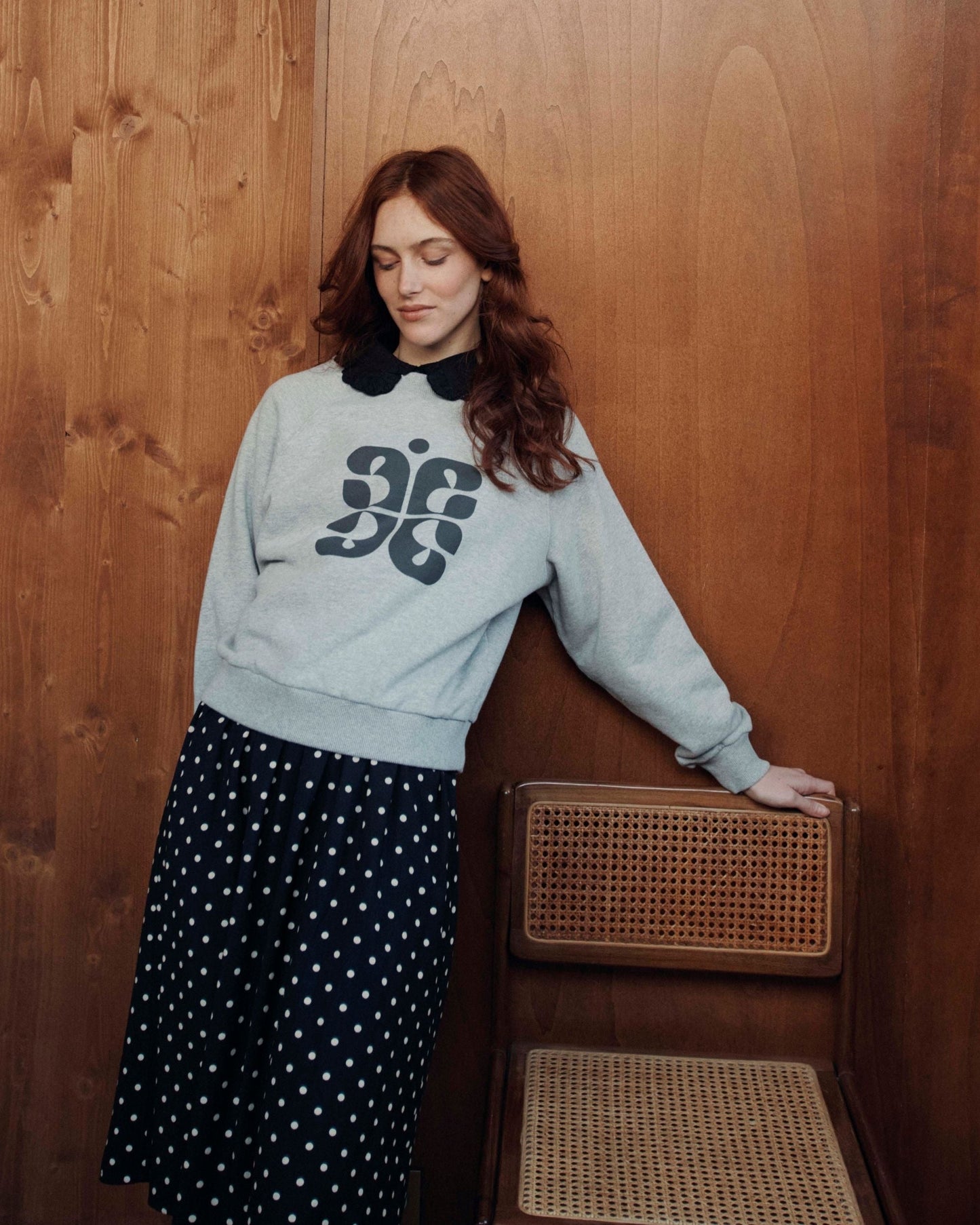 Sweat - Logo coton bio gris