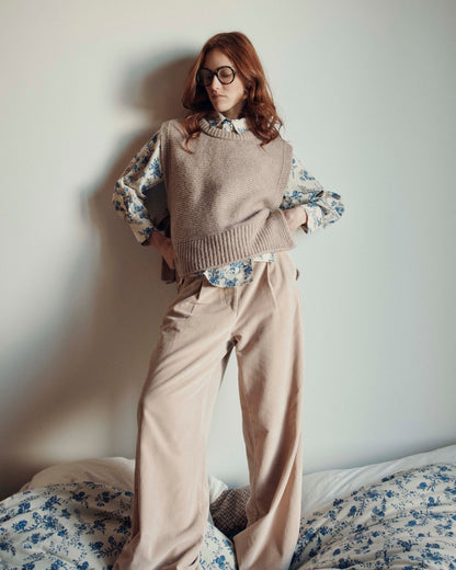 Pantalon - Velours beige