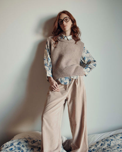 Pantalon - Velours beige