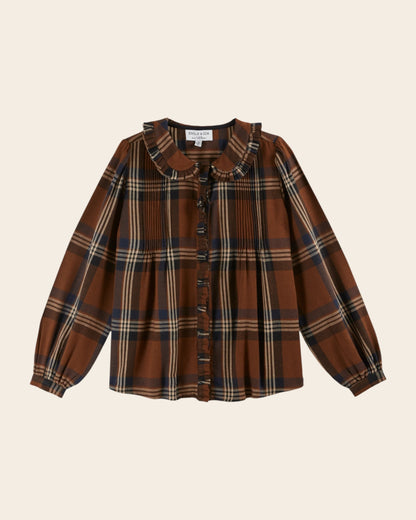 Blouse - Carreaux marron