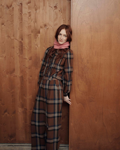 Blouse - Carreaux marron