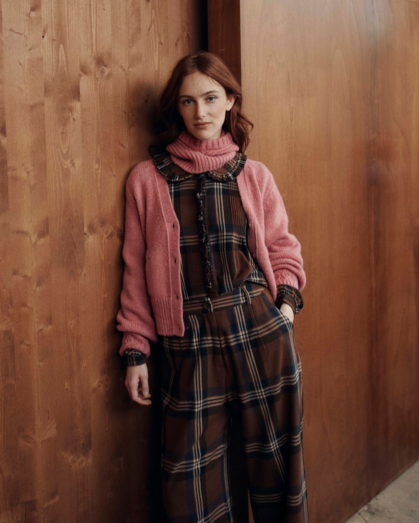 Blouse - Carreaux marron