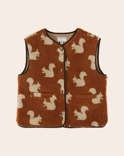 Veste sans manches - Sherpa écureuil marron