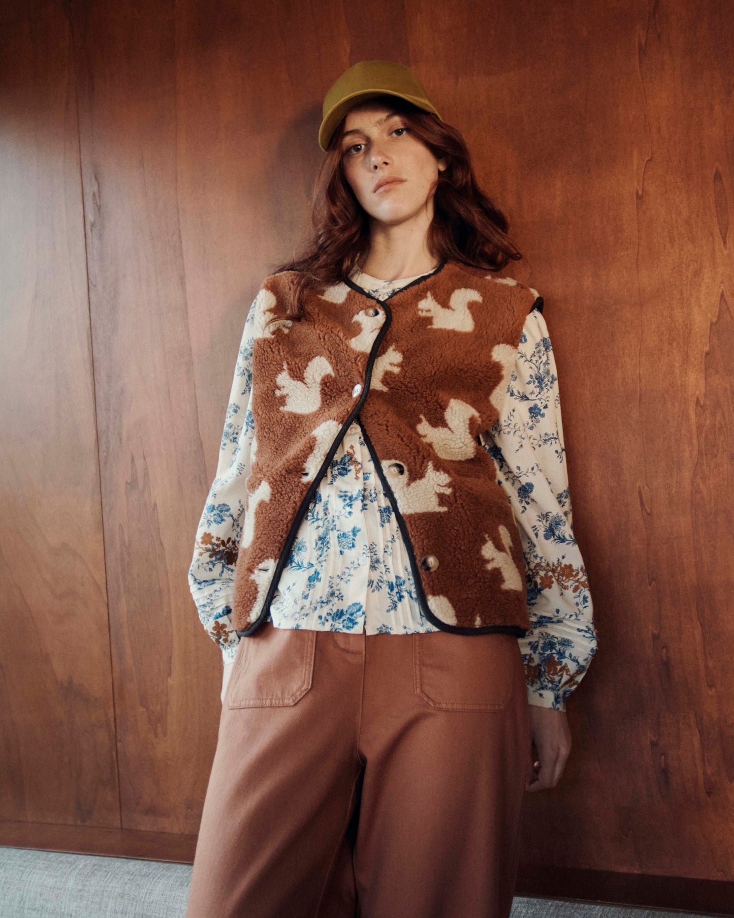 Veste sans manches - Sherpa écureuil marron