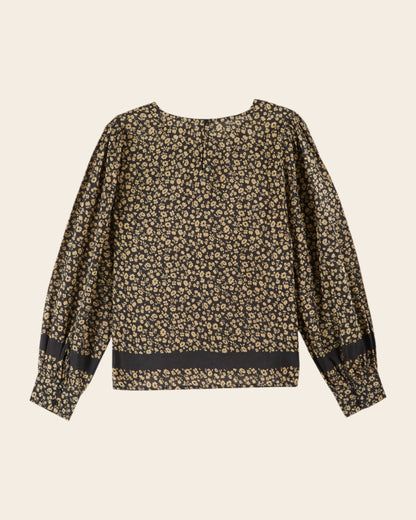 Blouse - Coton et soie anémone