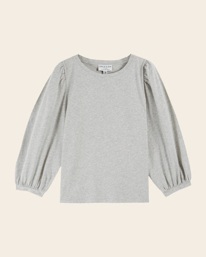 T-shirt - Manches longues coton bio gris