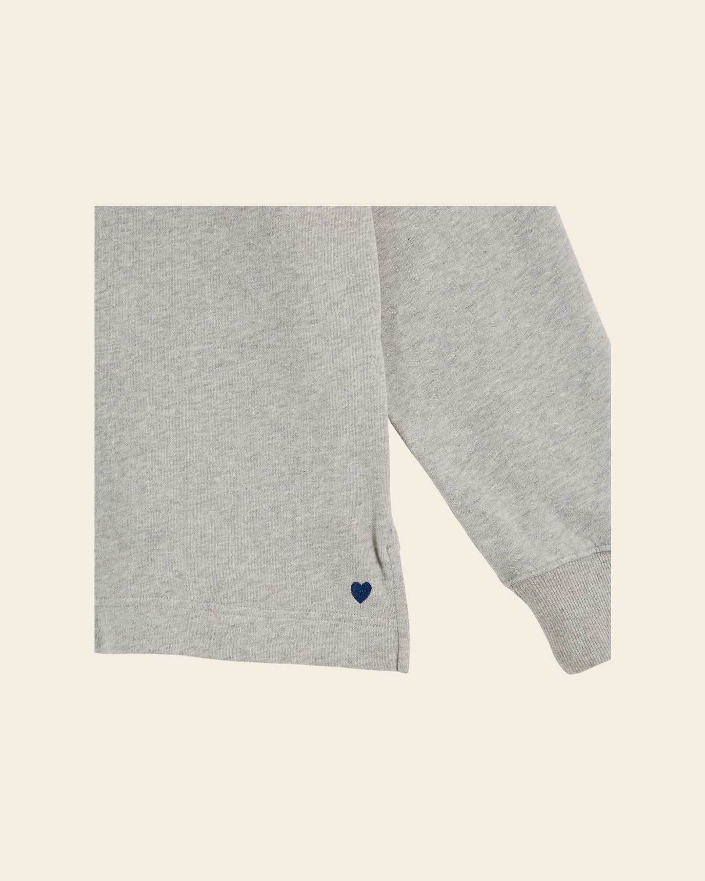 Sweat à capuche - Coton bio gris chiné